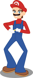 Size: 3259x7688 | Tagged: safe, artist:atomicmillennial, imported from derpibooru, equestria girls, barely eqg related, crossover, equestria girls-ified, male, mario, simple background, solo, super mario bros., transparent background