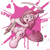 Size: 1280x1280 | Tagged: safe, artist:phoenixrk49, imported from derpibooru, pinkamena diane pie, pinkie pie, pony, belly button, cute, cuteamena, heart, scythe, solo
