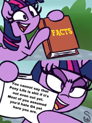 Size: 828x1105 | Tagged: safe, imported from derpibooru, twilight sparkle, alicorn, pony, my little pony: pony life, discussion in the comments, ed edd n eddy, exploitable meme, female, g4.5, meme, op is a duck, op is right, op is trying to start shit, pony life drama, pony life drama drama, solo, twilight sparkle (alicorn), twilight's fact book, vulgar