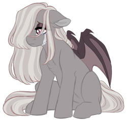 Size: 900x854 | Tagged: safe, artist:azure-art-wave, imported from derpibooru, oc, oc only, oc:phantasmagoria, bat pony, pony, crying, female, mare, simple background, solo, transparent background