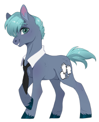 Size: 1589x1946 | Tagged: safe, artist:shady-bush, imported from derpibooru, oc, oc only, earth pony, pony, male, necktie, simple background, solo, stallion, transparent background