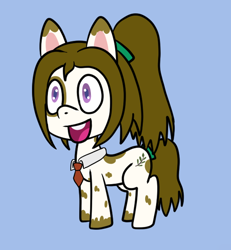 Size: 592x641 | Tagged: safe, artist:scraggleman, imported from derpibooru, oc, oc only, oc:caramel macchiato, earth pony, pony, my little pony: pony life, coat markings, female, g4.5, mare, necktie, pinto, solo