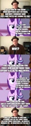 Size: 500x2003 | Tagged: safe, edit, edited screencap, editor:lord you know who, imported from derpibooru, screencap, starlight glimmer, pony, atop the fourth wall, christmas, comic, fanfic art, hearth's warming eve, holiday, linkara, screencap comic