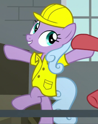 Size: 345x435 | Tagged: safe, imported from derpibooru, screencap, lavender chuckle, earth pony, pony, the last laugh, background pony, bipedal, cropped, dancing, female, mare, offscreen character, solo focus