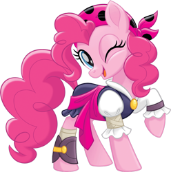 Size: 932x938 | Tagged: safe, imported from derpibooru, pinkie pie, earth pony, pony, my little pony: the movie, female, official, pirate, pirate pinkie pie, simple background, solo, transparent background