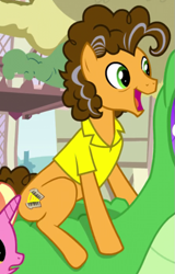 Size: 445x695 | Tagged: safe, imported from derpibooru, screencap, cheese sandwich, gummy, luster dawn, alligator, earth pony, the last problem, cropped, older, older cheese sandwich, solo focus