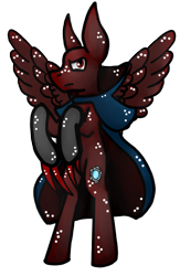 Size: 600x921 | Tagged: safe, artist:hunterthewastelander, imported from derpibooru, pegasus, pony, bipedal, claws, cloak, clothes, metal claws, simple background, solo, spread wings, transparent background, wings