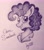 Size: 2683x3018 | Tagged: safe, artist:yunuo, imported from derpibooru, cheese sandwich, pony, male, monochrome, solo, traditional art