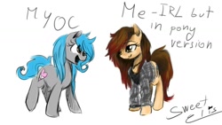 Size: 1280x720 | Tagged: safe, artist:elisdoominika, imported from derpibooru, oc, oc only, oc:sweet elis, pony, clothes, comparison, simple background
