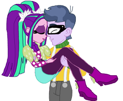 Size: 2008x1638 | Tagged: safe, artist:fernandash, artist:ktd1993, imported from derpibooru, aria blaze, microchips, equestria girls, ariachips, bridal carry, carrying, female, male, pigtails, shipping, straight, twintails