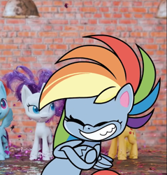 Size: 735x768 | Tagged: safe, imported from derpibooru, screencap, applejack, rainbow dash, rarity, earth pony, pegasus, pony, unicorn, my little pony: pony life, cropped, eyes closed, female, g4.5, grin, mare, smiling