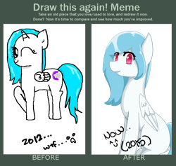 Size: 784x744 | Tagged: safe, artist:wisheslotus, imported from derpibooru, oc, oc only, oc:wishes, alicorn, pegasus, pony, alicorn oc, comparison, draw this again, female, horn, mare, one eye closed, pegasus oc, race swap, raised hoof, redraw, simple background, sitting, smiling, transparent background, wings, wink