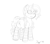 Size: 1800x1600 | Tagged: safe, artist:kalashnikitty, imported from derpibooru, oc, oc only, oc:optical illusion, pony, unicorn, black and white, blushing, bow, closet sub, clothes, cute, female, grayscale, lineart, mare, monochrome, pretty, ruffled mane, signature, sketch, socks, solo, someone boop this pony, striped socks