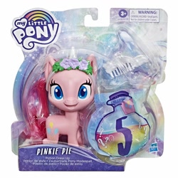 Size: 1500x1500 | Tagged: safe, imported from derpibooru, pinkie pie, earth pony, pony, my little pony: pony life, brush, brushable, doll, female, g4.5, hasbro, headband, irl, mare, merchandise, photo, reveal the magic, smiling, toy