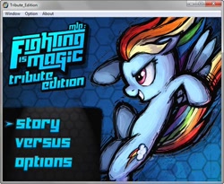 Size: 656x538 | Tagged: safe, imported from derpibooru, rainbow dash, pony, fighting is magic, female, game, mare, microsoft, microsoft windows, tribute edition, windows, windows 7
