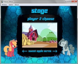 Size: 656x538 | Tagged: safe, imported from derpibooru, applejack, big macintosh, marble pie, pinkie pie, pony, fighting is magic, farm, female, mare, microsoft, microsoft windows, tribute edition, windows, windows 7