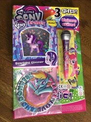 Size: 1108x1478 | Tagged: safe, imported from derpibooru, pinkie pie, rainbow dash, starlight glimmer, pony, eraser, merchandise, official