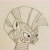 Size: 2234x2273 | Tagged: safe, artist:polar_storm, imported from derpibooru, zecora, pony, zebra, the cutie re-mark, blue eyes, female, monochrome, neo noir, partial color, simple background, sketch, solo, traditional art, white background