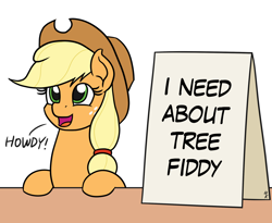 Size: 1100x900 | Tagged: safe, artist:mkogwheel edits, edit, editor:wild stallions, imported from derpibooru, applejack, pony, applejack's sign, loch ness monster, meme, south park, tree fiddy