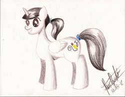 Size: 2199x1700 | Tagged: safe, artist:fizzyrox, imported from derpibooru, oc, oc only, alicorn, pony, alicorn oc, female, horn, mare, signature, solo, traditional art