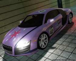 Size: 1280x1024 | Tagged: safe, artist:marineacu, imported from derpibooru, twilight sparkle, 3d, audi, audi r8, car, cutie mark, gmod, itasha