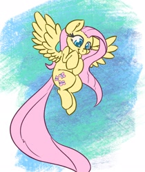 Size: 1720x2048 | Tagged: safe, artist:leadhooves, imported from derpibooru, fluttershy, pegasus, pony, colored pupils, cute, female, hooves to the chest, looking down, mare, partial background, shyabetes, smiling, solo, spread wings, three quarter view, wings, wrong eye color