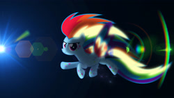 Size: 3840x2160 | Tagged: safe, artist:bastbrushie, imported from derpibooru, rainbow dash, pegasus, pony, female, lens flare, pink, rainbow power, solo, stars, wings