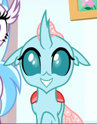 Size: 494x631 | Tagged: safe, imported from derpibooru, screencap, ocellus, silverstream, a matter of principals, cropped, cute, diaocelles, female, offscreen character, smiling, solo focus