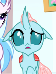 Size: 475x628 | Tagged: safe, imported from derpibooru, screencap, ocellus, silverstream, a matter of principals, confused, cropped, female, offscreen character, solo focus