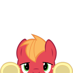 Size: 10000x10000 | Tagged: safe, artist:mrkat7214, imported from derpibooru, part of a set, big macintosh, earth pony, pony, absurd resolution, cute, looking at you, macabetes, male, peekaboo, peeking, simple background, solo, soon, stallion, transparent background, underhoof, vector