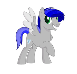 Size: 3088x2960 | Tagged: safe, artist:lazuli, artist:mint-light, artist:rainbowpawsarts, imported from derpibooru, oc, oc:alec, pegasus, pony, alternate universe, base used, male, one hoof raised, raised hoof, simple background, transparent background, two toned wings, wings