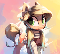 Size: 2100x1882 | Tagged: safe, artist:kaleido-art, imported from derpibooru, oc, oc only, oc:mina, earth pony, pony, clothes, cute, female, looking at you, mare, solo