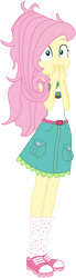 Size: 1946x7038 | Tagged: safe, artist:marcorois, artist:marcorulezzz, imported from derpibooru, fluttershy, equestria girls, legend of everfree, absurd resolution, camp everfree outfits, clothes, female, shoes, simple background, sleeveless, sneakers, solo, tanktop, transparent background, vector