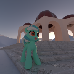 Size: 1920x1920 | Tagged: safe, artist:santiblocks, imported from derpibooru, lyra heartstrings, pony, unicorn, 3d, cute, female, lyrabetes, solo