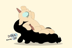 Size: 1894x1276 | Tagged: safe, artist:doraair, imported from derpibooru, oc, oc only, alicorn, pony, alicorn oc, base, eyelashes, eyes closed, fainting couch, horn, simple background, solo