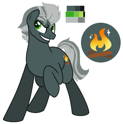 Size: 1201x1206 | Tagged: safe, artist:zafara1222, imported from derpibooru, oc, oc only, oc:charcoal, earth pony, pony, base used, male, offspring, parent:burnt oak, parent:limestone pie, reference sheet, simple background, solo, stallion, transparent background