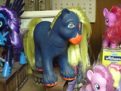 Size: 1024x768 | Tagged: safe, artist:lonewolf3878, imported from derpibooru, fluttershy, nightmare moon, pinkie pie, earth pony, pony, big brother ponies, brushable, custom, customized toy, g1, irl, male, photo, thunderbolt, toy, wildfire (hanna barbera)