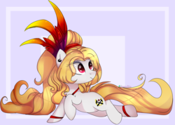 Size: 3401x2421 | Tagged: safe, artist:2pandita, imported from derpibooru, oc, oc only, earth pony, pony, cutie mark, female, mare, prone, solo