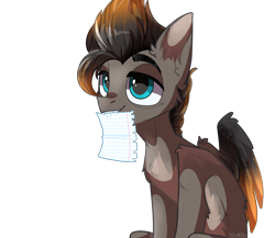 Size: 3700x3207 | Tagged: safe, artist:heidi, imported from derpibooru, oc, oc:ragnar, hippogriff, ear fluff, fangs, holding paper, meme, paper, simple background, transparent background, two toned coat, two toned mane, two toned tail, two toned wings, two-tone coat, wings