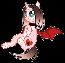 Size: 861x835 | Tagged: safe, artist:cindydreamlight, artist:cindystarlight, imported from derpibooru, oc, oc only, oc:cindy, alicorn, bat pony, bat pony alicorn, pony, black background, female, horn, mare, race swap, simple background, solo