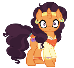 Size: 4867x4494 | Tagged: safe, artist:temerdzafarowo, imported from derpibooru, saffron masala, pony, unicorn, spice up your life, bracelet, cute, decoration, female, india, indian, jewelry, shocked, solo, surprised, vector