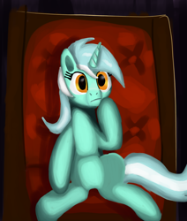 Size: 1024x1205 | Tagged: safe, artist:platinumdrop, imported from derpibooru, lyra heartstrings, pony, unicorn, female, solo, thinking