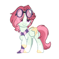 Size: 800x800 | Tagged: safe, artist:tears2shed, imported from derpibooru, oc, oc:celestial star, pegasus, pony, clothes, female, goggles, mare, scarf, simple background, solo, transparent background, two toned wings, wings