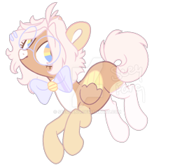 Size: 400x378 | Tagged: safe, artist:seeqfanq, imported from derpibooru, oc, oc only, oc:abbel, pegasus, pony, base used, deviantart watermark, female, glasses, mare, neck bow, obtrusive watermark, simple background, solo, transparent background, watermark