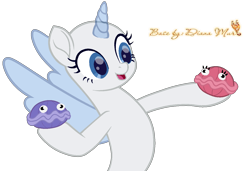 Size: 1312x896 | Tagged: safe, artist:dianamur, imported from derpibooru, oc, oc only, alicorn, pony, alicorn oc, base, clam, hoof hold, horn, simple background, solo, transparent background