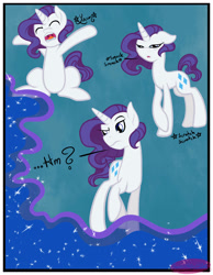 Size: 3500x4500 | Tagged: safe, artist:becauseimpink, imported from derpibooru, rarity, pony, unicorn, comic:transition, comic, confused, dialogue, elusive, ethereal mane, eyes closed, implied princess luna, male, open mouth, rule 63, stallion, starry mane, transgender, yawn