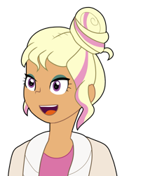 Size: 1245x1548 | Tagged: safe, artist:berrypunchrules, imported from derpibooru, chestnut magnifico, equestria girls, movie magic, spoiler:eqg specials, bust, eyeshadow, female, makeup, open mouth, solo