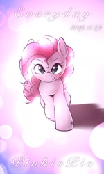 Size: 920x1536 | Tagged: safe, artist:kurogewapony, imported from derpibooru, pinkie pie, earth pony, pony, bokeh, cute, diapinkes, female, looking at you, mare, smiling, solo