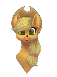 Size: 1579x2147 | Tagged: safe, artist:lunagalaxy2003, imported from derpibooru, applejack, earth pony, insect, ladybug, pony, bust, cute, female, insect on nose, jackabetes, portrait, simple background, solo, transparent background