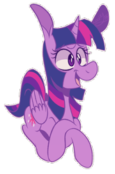 Size: 552x838 | Tagged: safe, artist:loopdalamb, imported from derpibooru, twilight sparkle, alicorn, pony, crossed hooves, cute, female, happy, mare, open mouth, solo, twiabetes, twilight sparkle (alicorn)